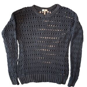 Joie Black Open Knit Sweater - Small